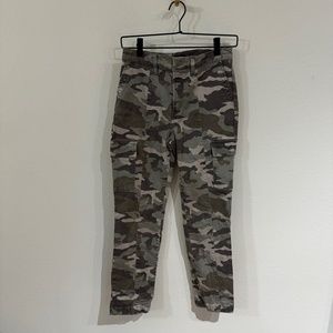 J. Crew Pants Women's Size 27 Green Camo Vintage Straight Cargo Y2K Casual